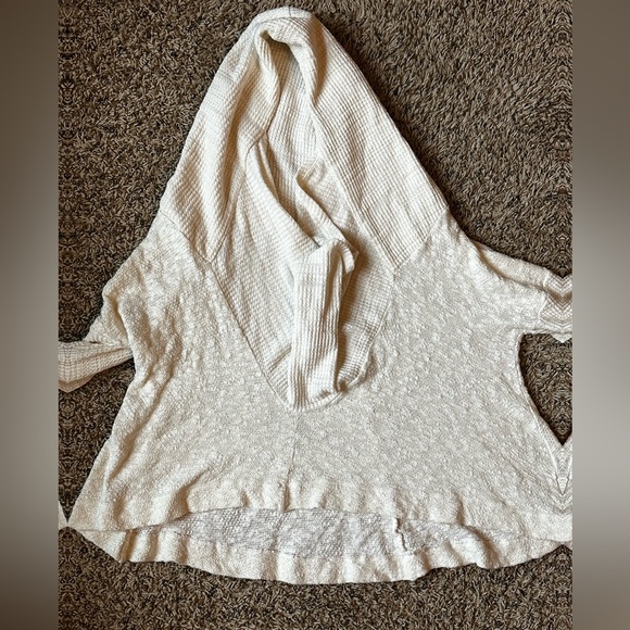 Anthropologie Saturday Sunday Almeria Hooded Cowl Top Cream Sweater - Picture 5 of 11